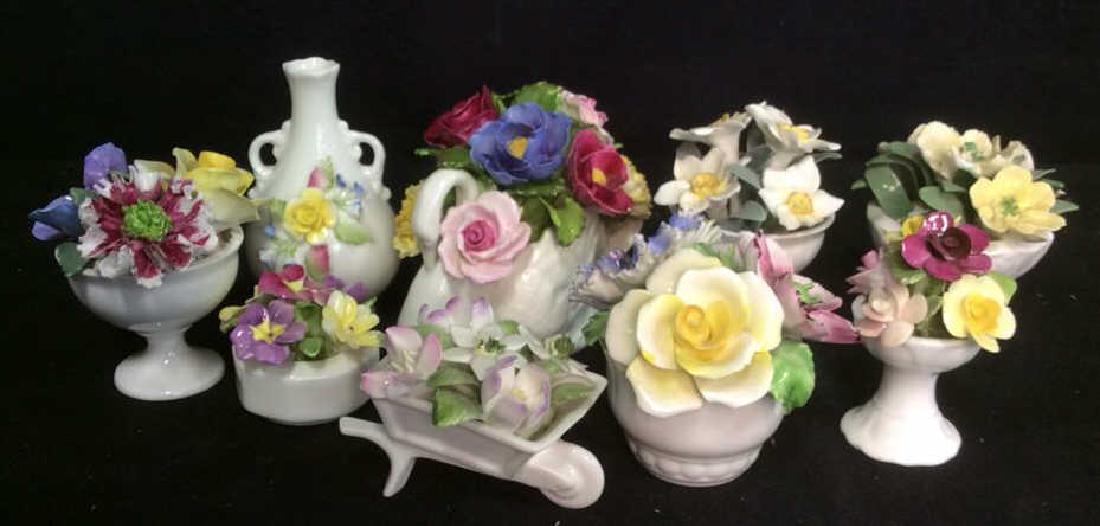 Lot 9 Capodimonte Italian Porcelain Florals (1 of 4)