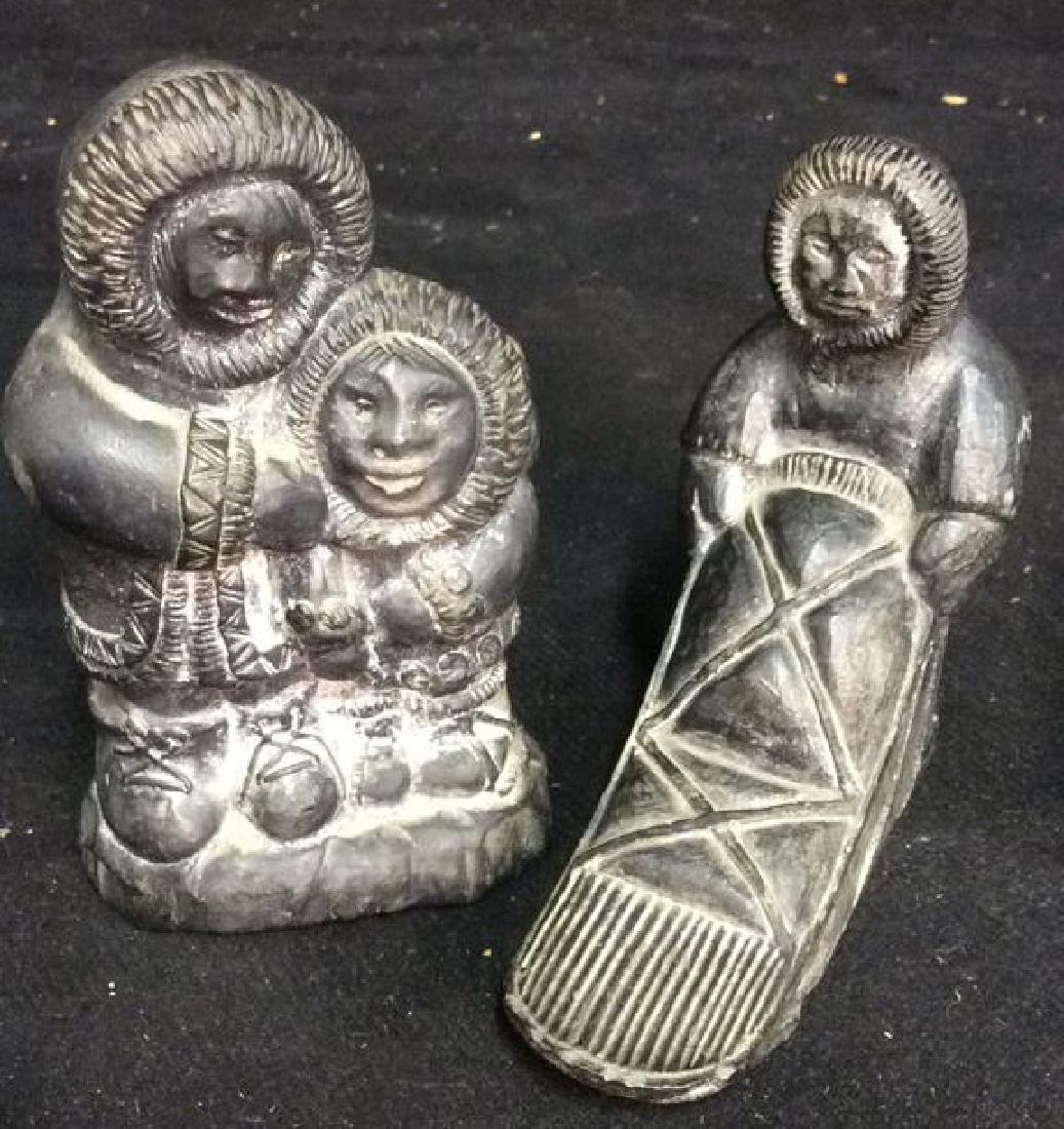 Lot 2 Sculpted Inuit Figurals , WOLE, Canada (1 of 10)