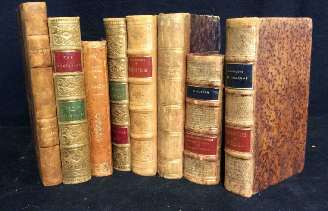 Group Antique Leather Bound Books (1 of 11)