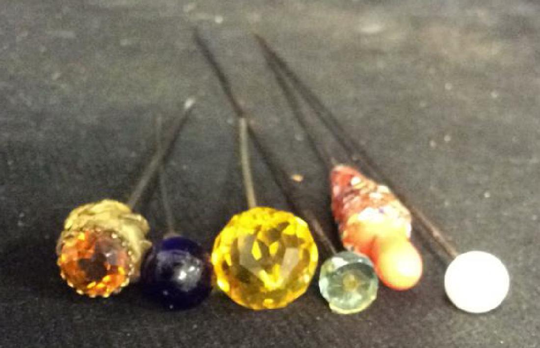 Group Six Antique Hat Pins Fashion Accessories (1 of 10)