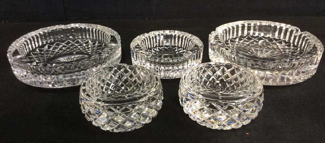 Lot 5 WATERFORD Cut Crystal Trinket Dishes (1 of 8)