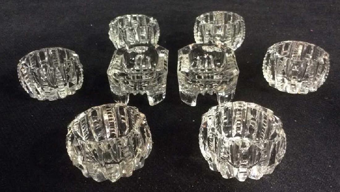 Lot 8 Glass & Crystal Salt Cellars (1 of 6)