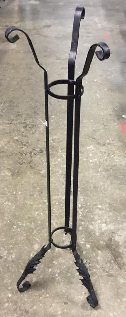 Tall Black Iron Scrolled Metal Plant stand (1 of 5)