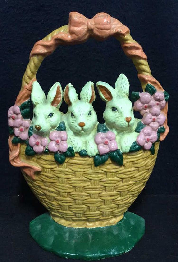 Vintage Cast Iron Rabbits Doorstop (1 of 6)