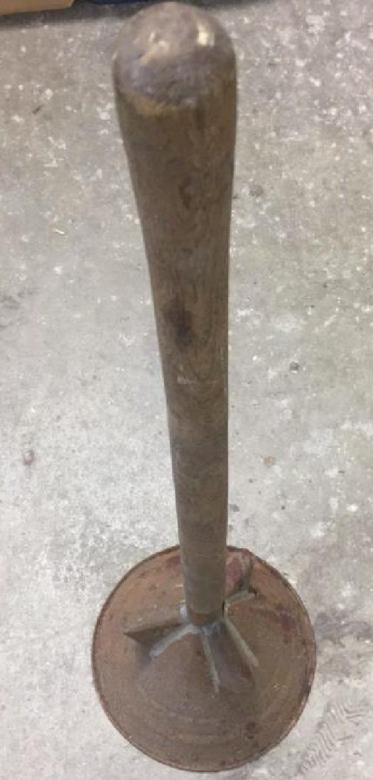 Antique Clothes Washing Metal Wood Tool (1 of 7)