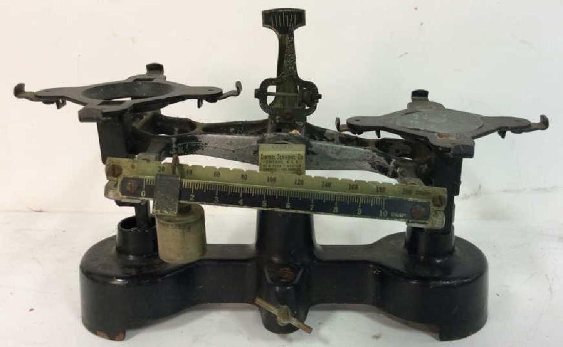 CENCO Vintage Black Toned Metal Scale w Weights (1 of 9)