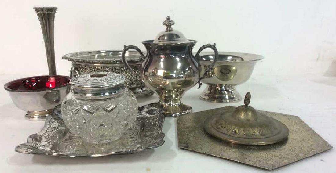 Lot 9 Silverplated Tabletop Accessories (1 of 10)