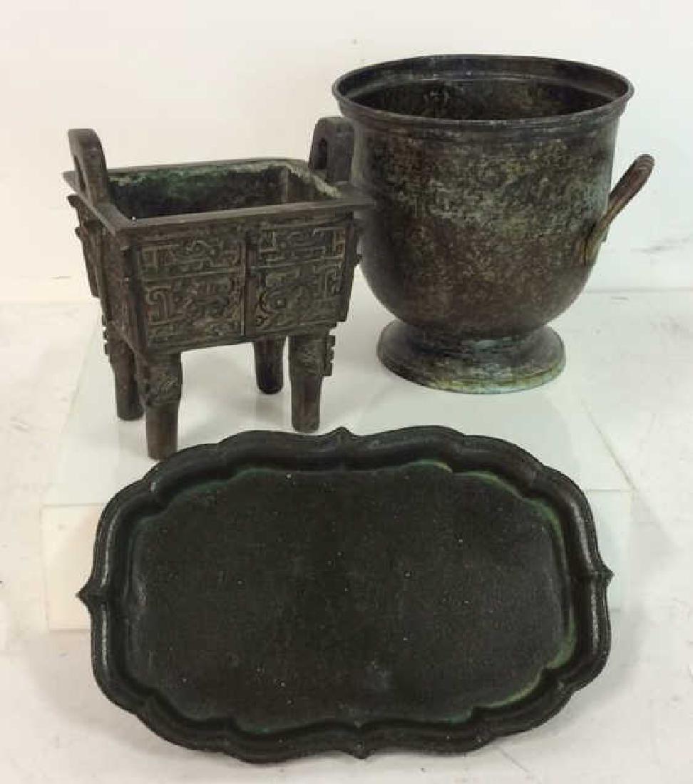 Lot 3 Assorted Dark Metal Tabletop Accessories (1 of 9)