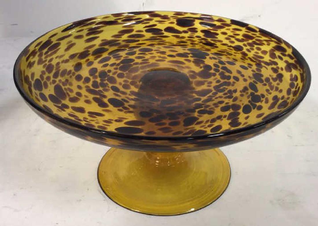 Vintage Animal Print Spotted Glass Pedestal Server (1 of 8)