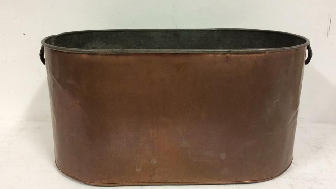 Copper Toned Metal Bin (1 of 7)