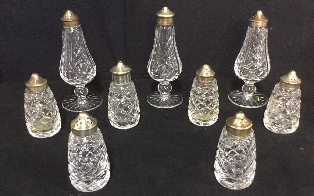 Lot 9 Waterford Crystal Salt & Pepper Shakers (1 of 7)