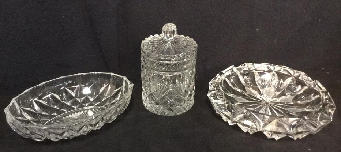 Lot 3 Cut Crystal Dishes  And Ashtray (1 of 7)