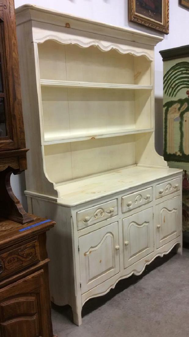 White Toned Wooden HABERSHAM Hutch (1 of 8)