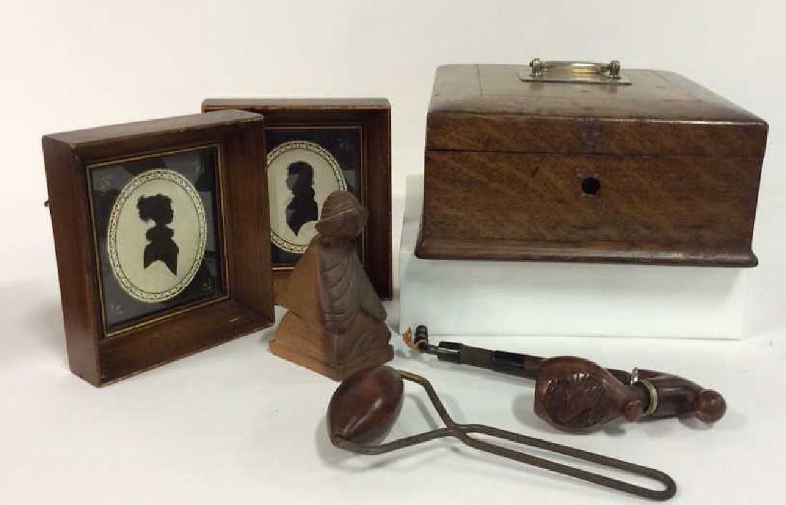 Lot 6 Vintage Wood Tabletop Accessories & More (1 of 10)