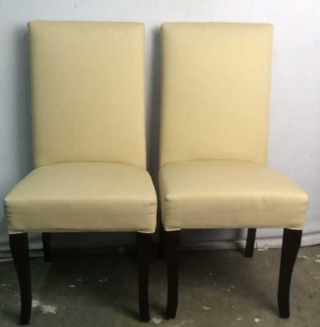 Pair Tan Toned Upholstered Side Chairs (1 of 8)