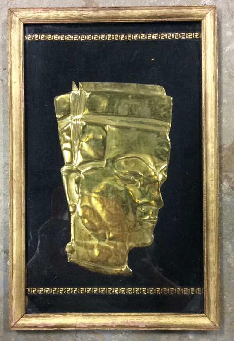 Framed Brass Warrior Head Relief  Artwork (1 of 6)