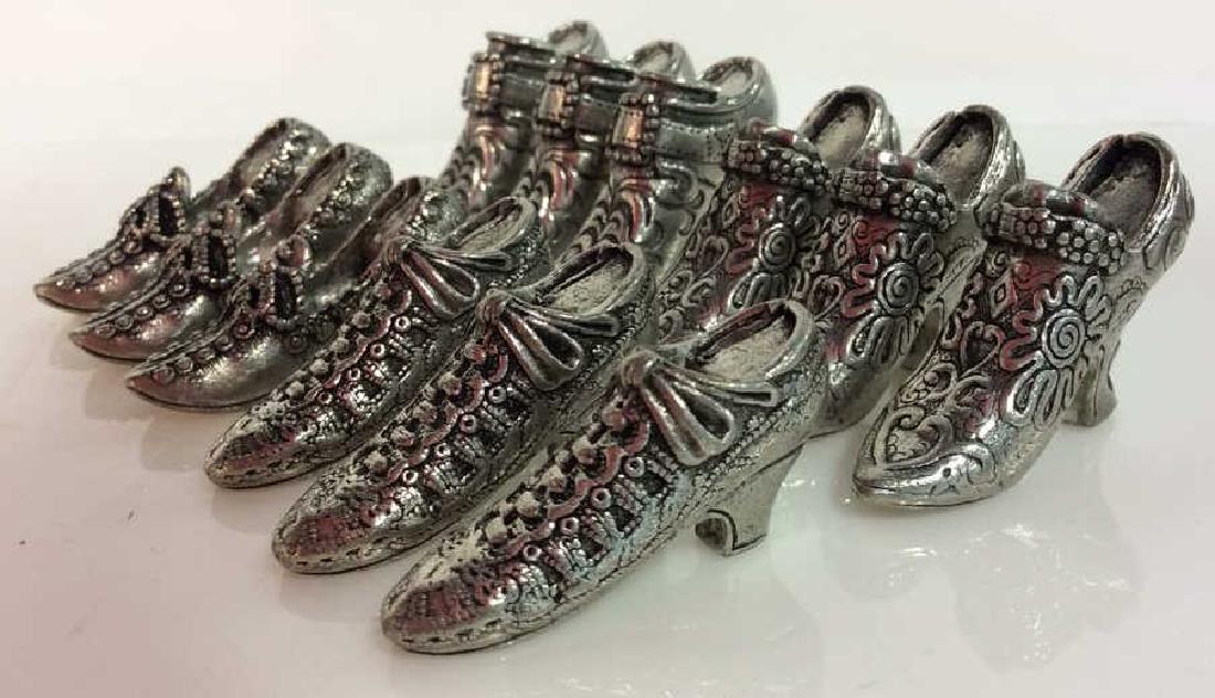 Set 12 Fine Pewter Ladies Shoes Place Card Holders (1 of 9)