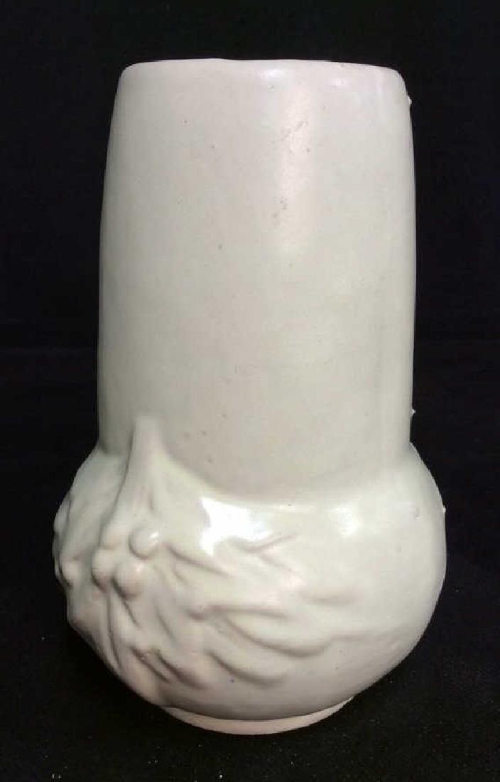 Vintage Matte Glazed Cream Pottery Vase (1 of 8)