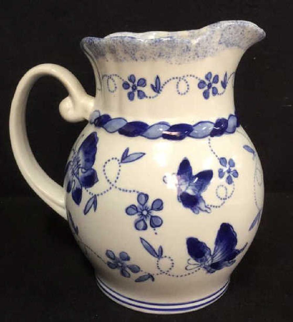 China Blue Ceramic Porcelain Pitcher (1 of 8)