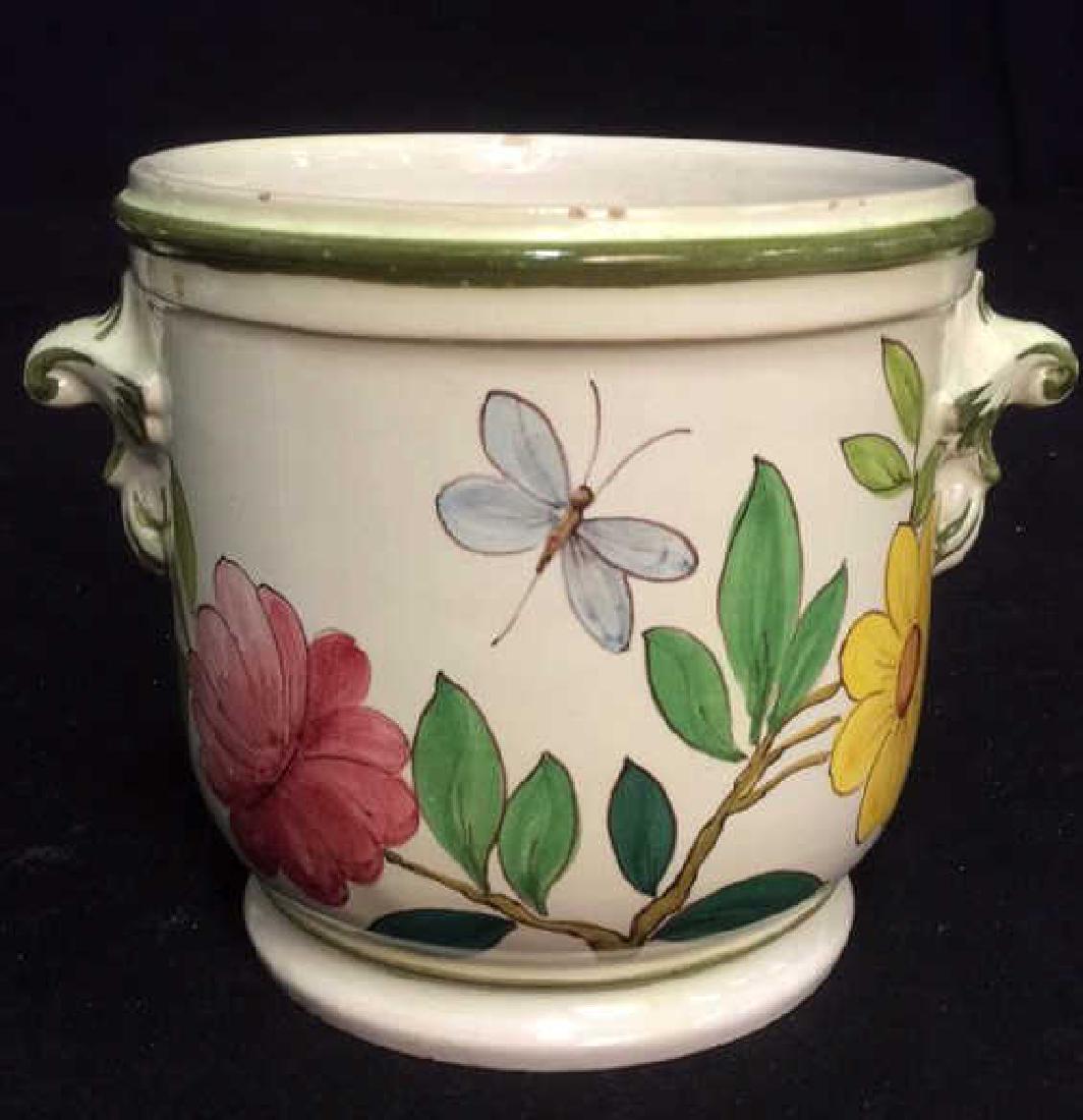 Italian Hand Painted Ceramic Cache Pot (1 of 8)