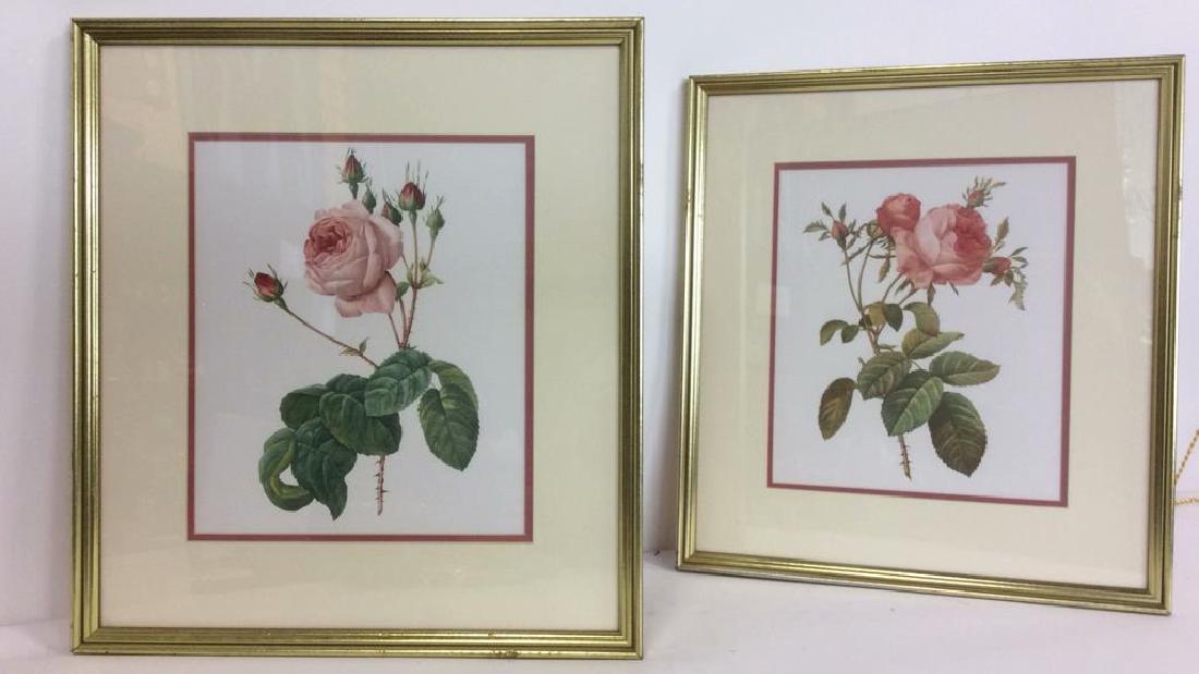 Lot 2 Framed & Matted Floral Prints (1 of 9)