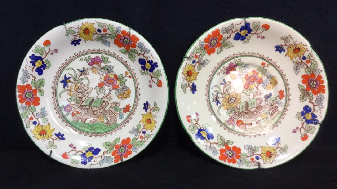 Pair Of Hand Painted Mason's Ironstone Plates (1 of 9)