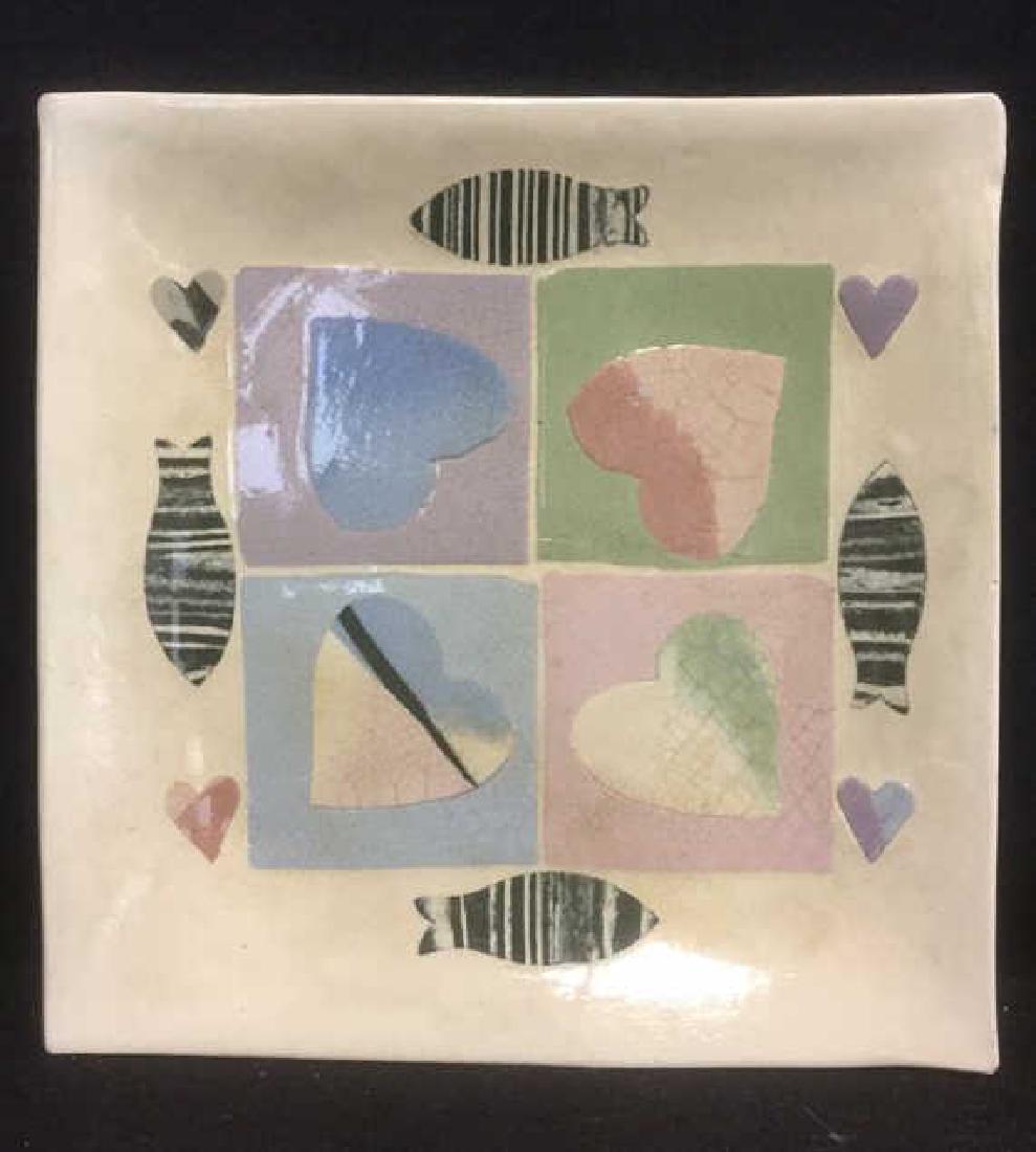 Ceramic Fish & Heart Detailed Plate (1 of 6)
