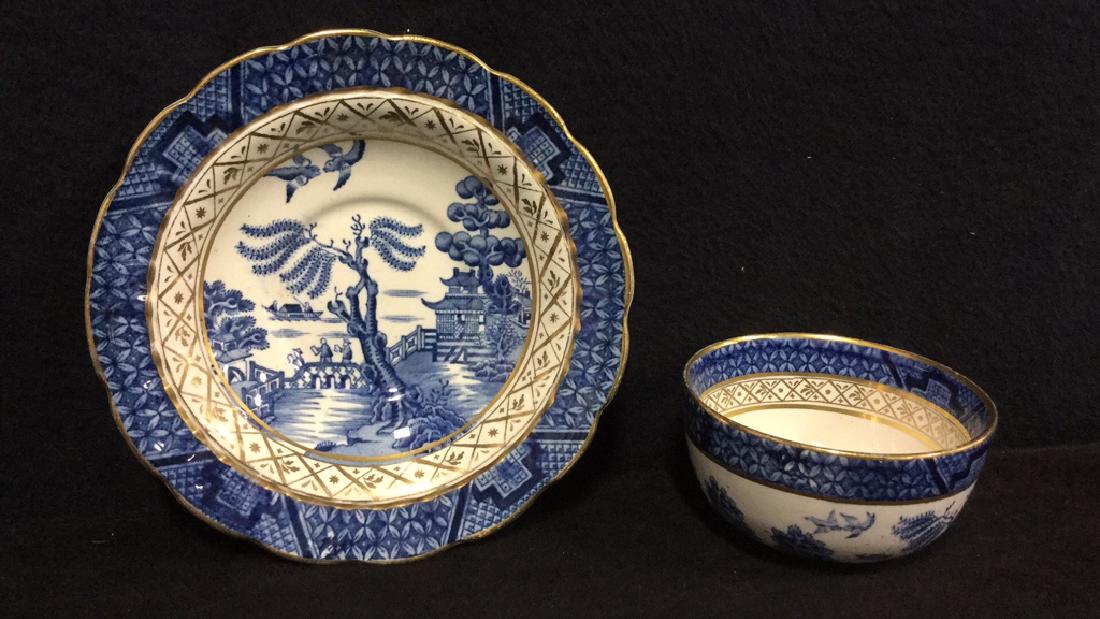 Lot 2 English Booths Real Old Willow Bowl & Dish (1 of 8)