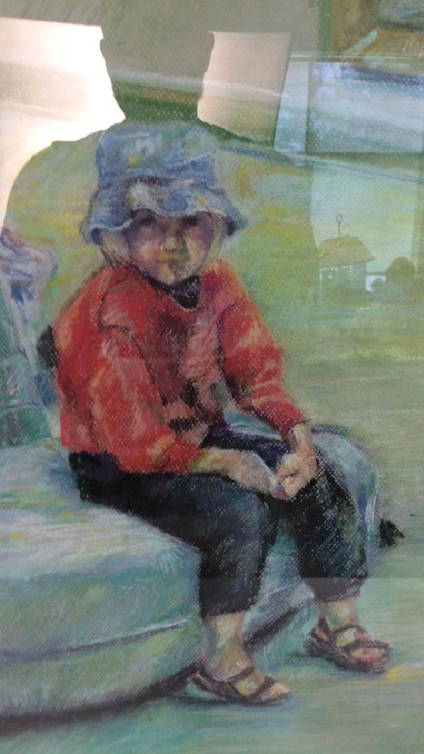 LASKY Framed Pastel Artwork of Child (1 of 10)