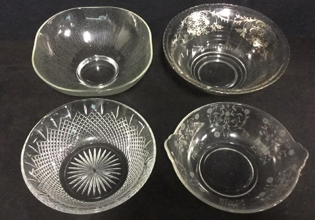 Lot 4 Cut Crystal And Etched Glass Serving Bowls (1 of 8)