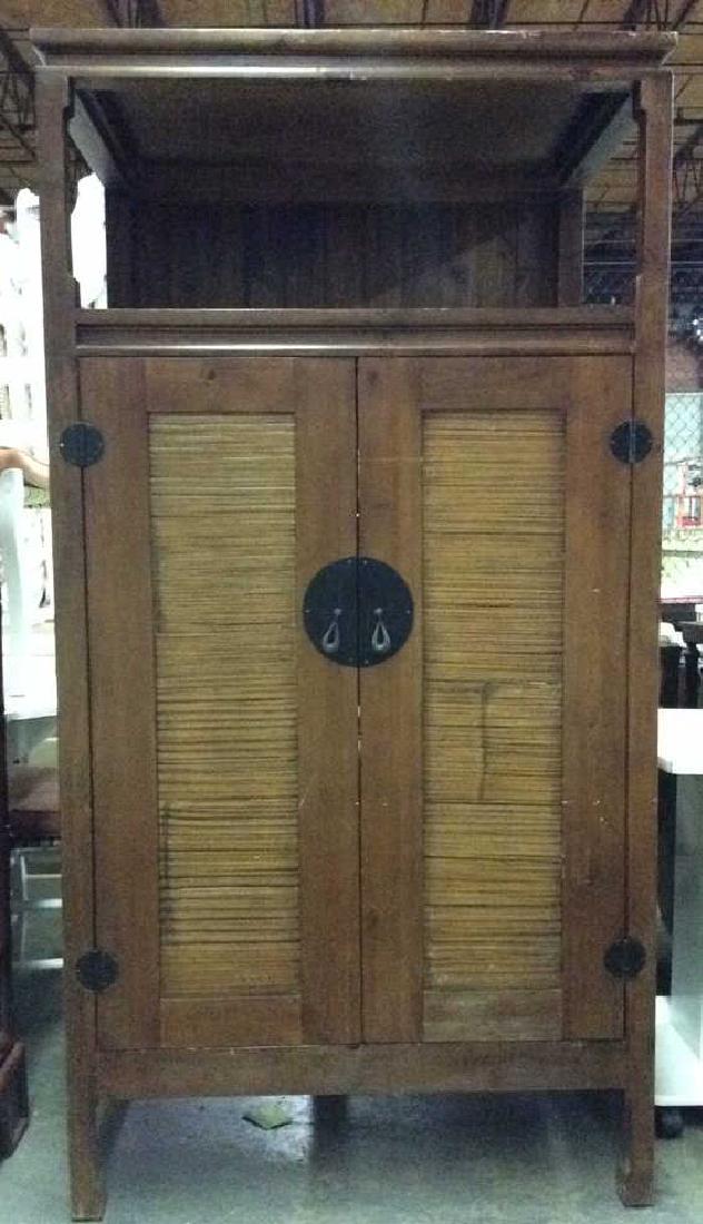 Carved Wooden Entertainment Console (1 of 8)