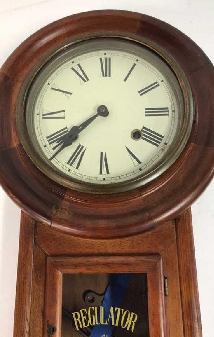 Wood Framed Wall Mount Regulator Clock (1 of 10)