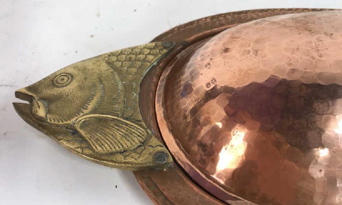 Hand Hammered Copper Lidded Fish Serving Platter (1 of 9)