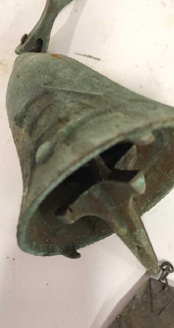 Green Patina Copper Metal Bell Sculpture (1 of 9)