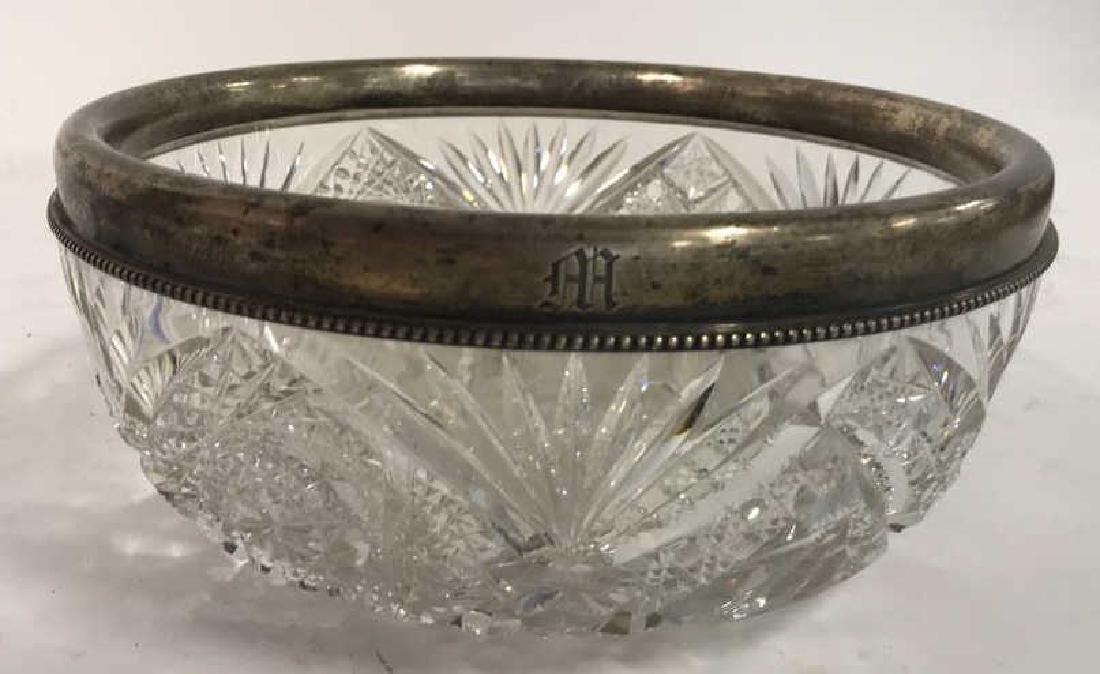 Cut Crystal Bowl with Sterling Rim (1 of 9)