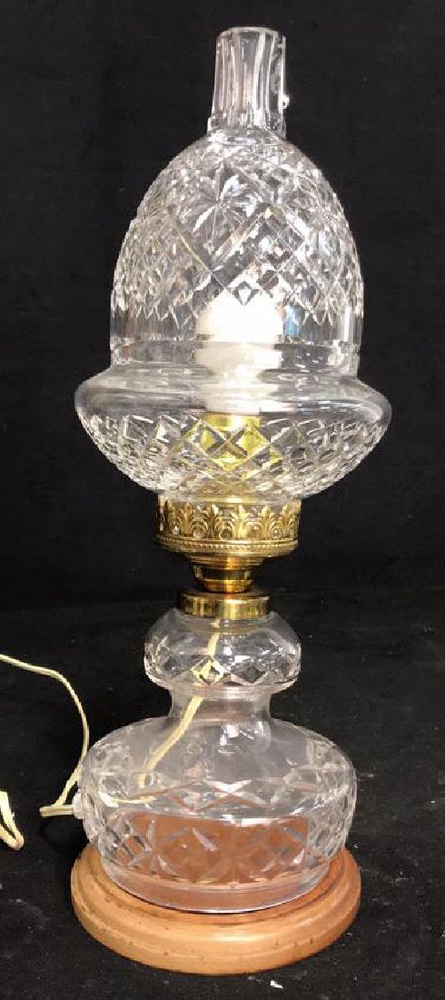 Cut Crystal Brass Double Gourd Form Lamp (1 of 8)