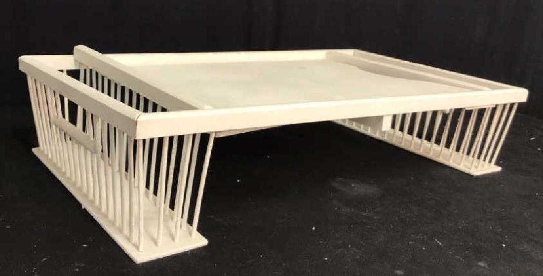 Vintage white painted Wood Bed Tray (1 of 7)