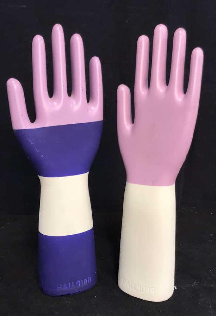 Pair Signed Ceramic Hand Sculptures (1 of 10)