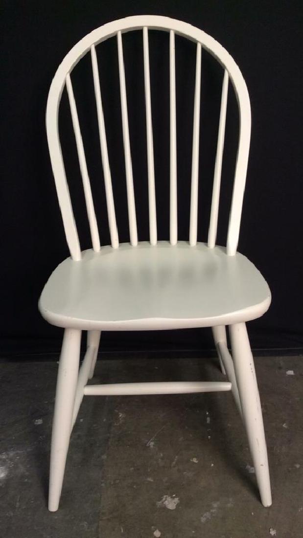 White Toned Wooden Spindle Back (1 of 5)