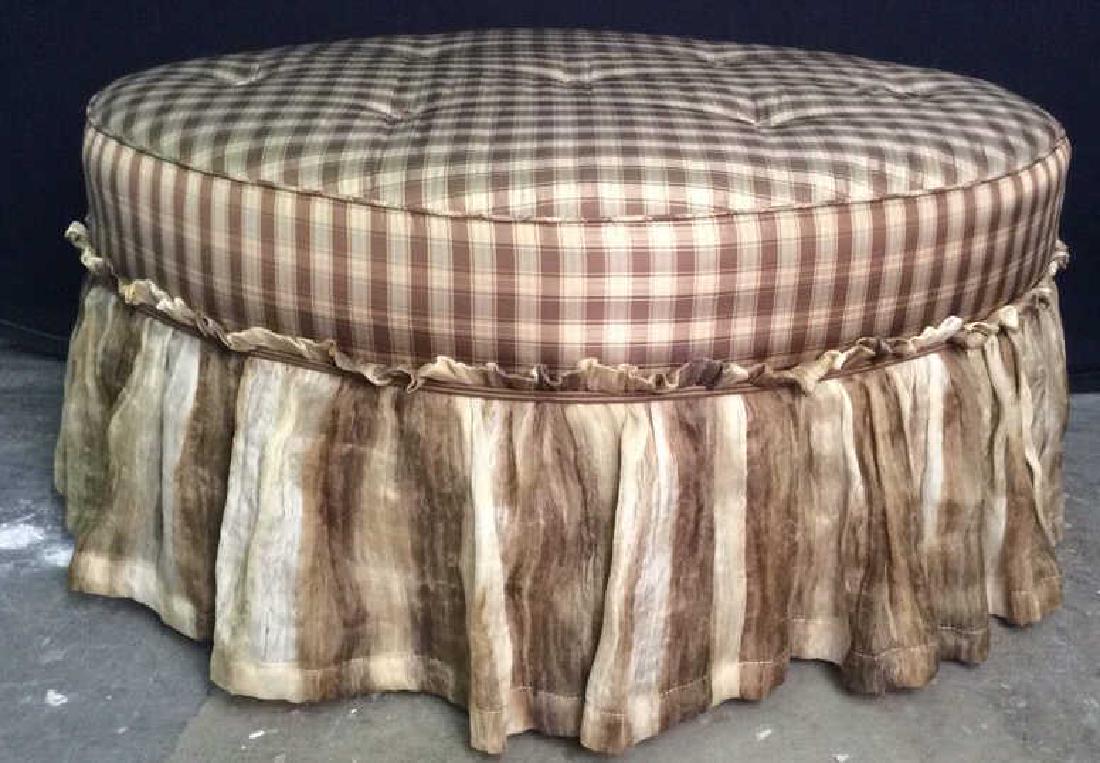 CARR & COMPANY Tufted Oval Shaped Ottoman (1 of 8)
