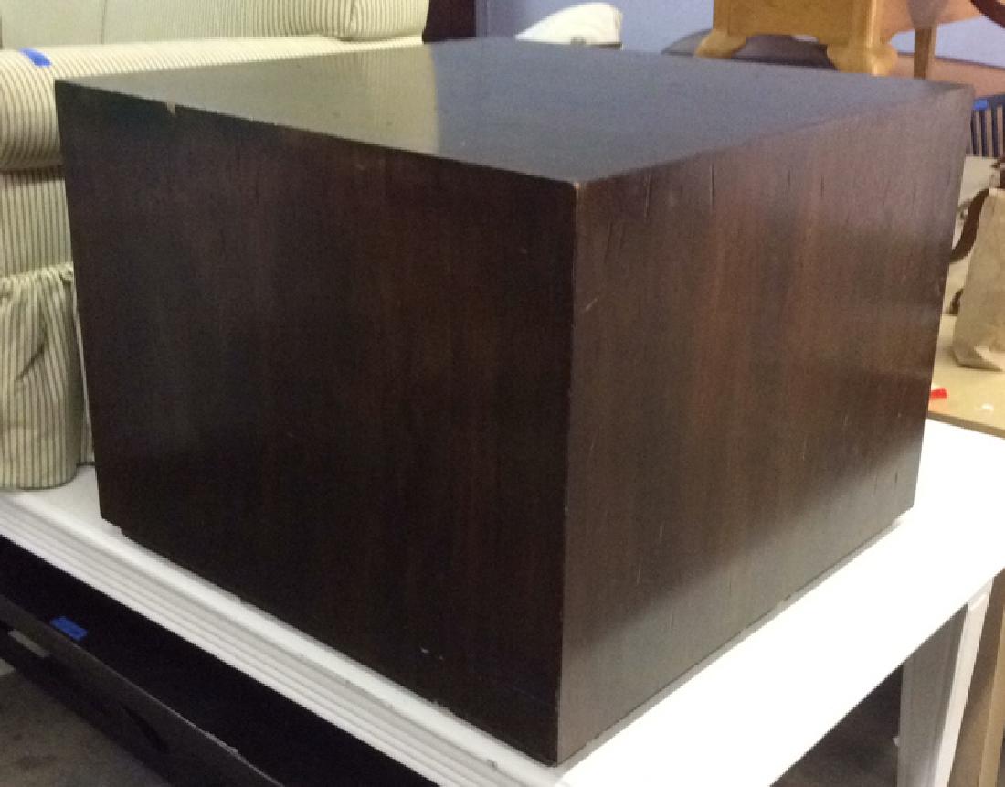 Brown Toned Wooden Cube Coffee Table (1 of 5)