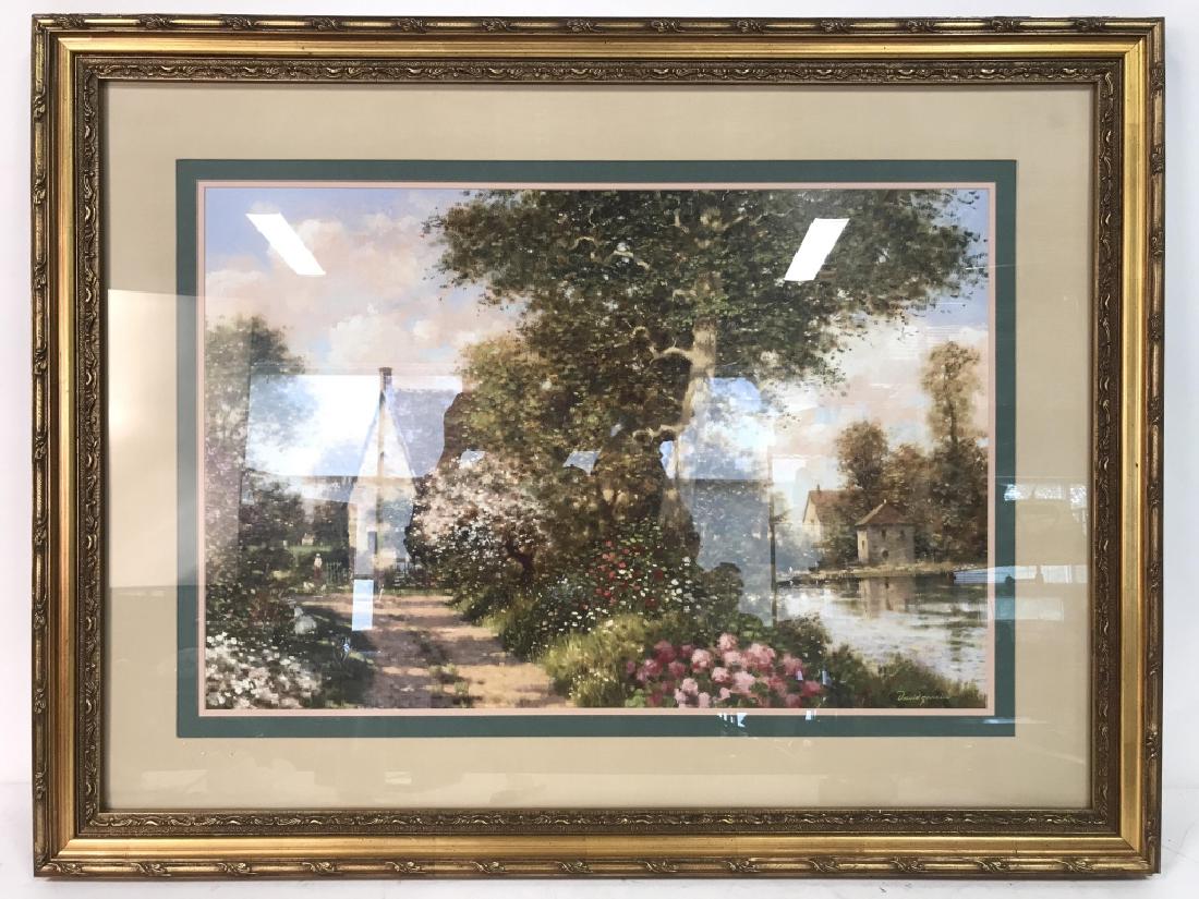 Art Print Painting of Cottages in Wooded Landscape (1 of 6)