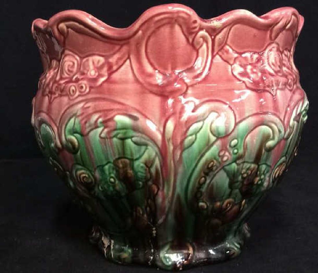 Pink and Green Glazed Weller Pottery Vase (1 of 10)