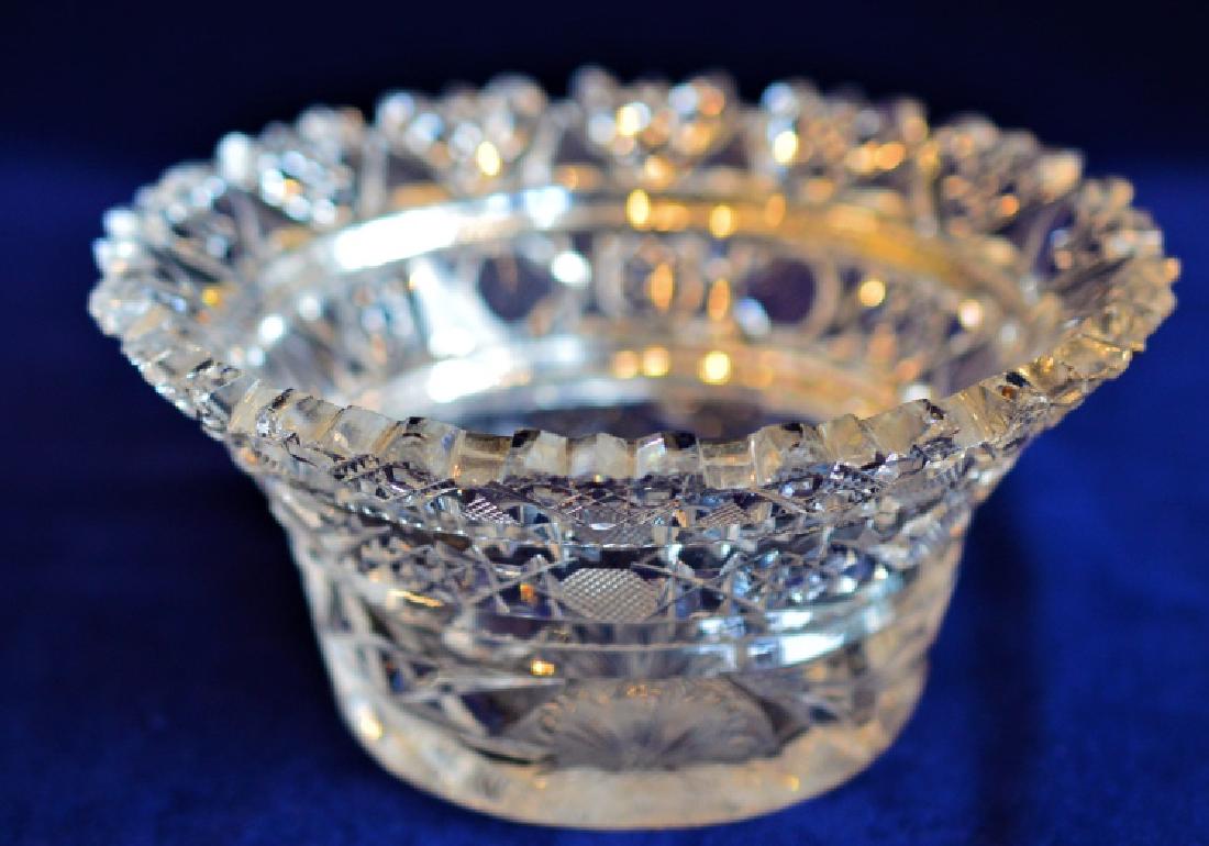 American Brilliant Cut Glass Candy Basket (1 of 2)