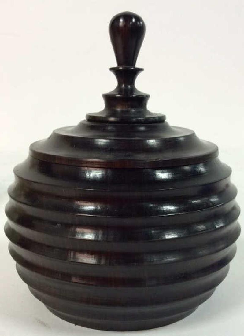 Carved Wood Orb Lidded Trinket Box (1 of 11)