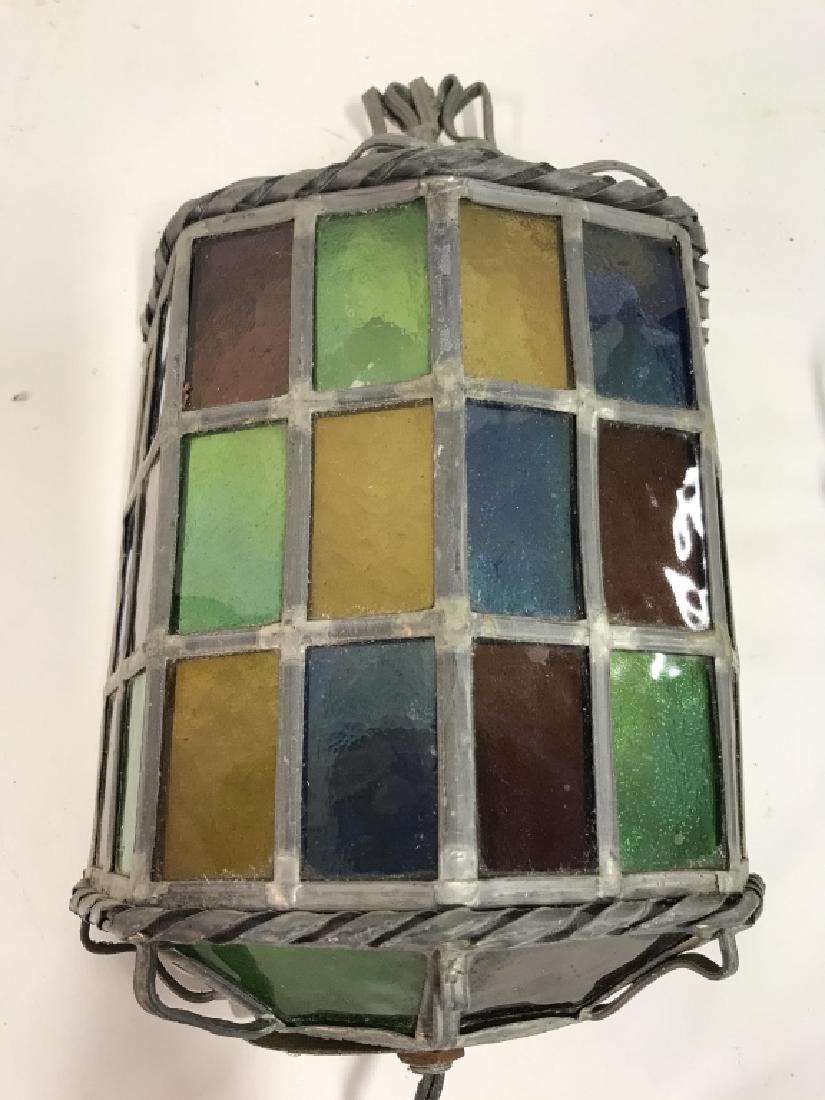 Stained Glass W Metal Electric Light Wall Sconce (1 of 8)