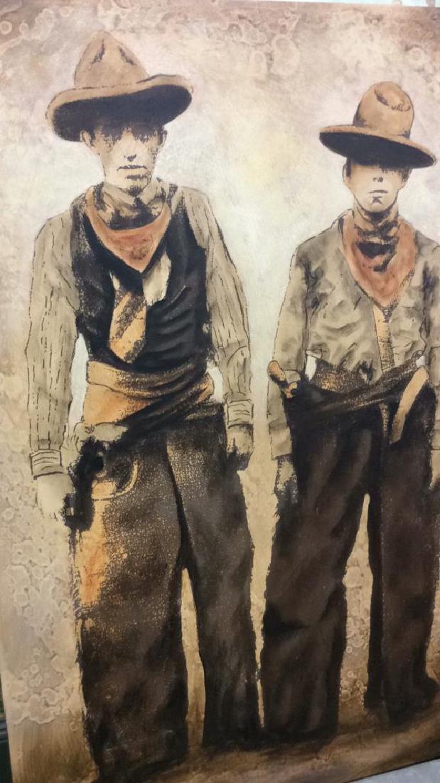 BUSTOMENTE Cowboy Painting on Canvas (1 of 9)