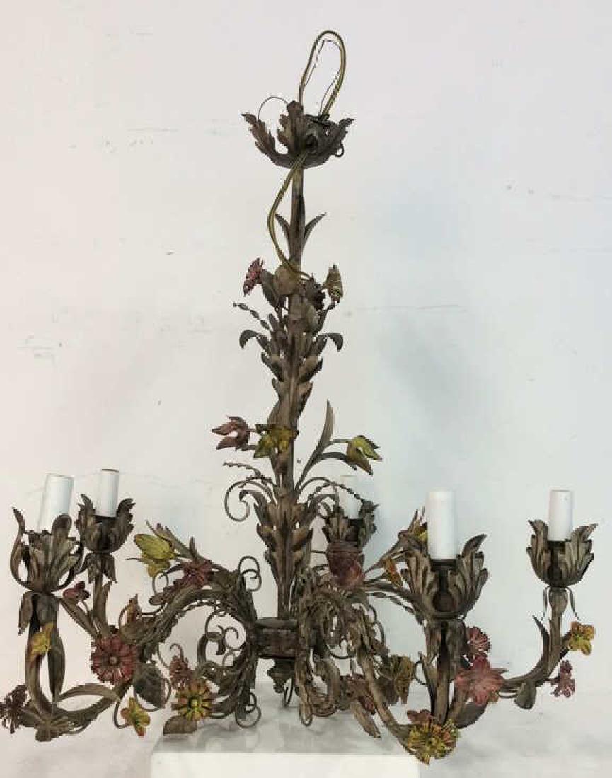 Shabby Chic Floral Metal Chandelier (1 of 8)
