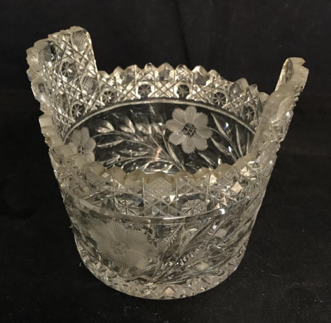 Cut Crystal Ice Bucket Bowl Cache Pot Vessel (1 of 10)