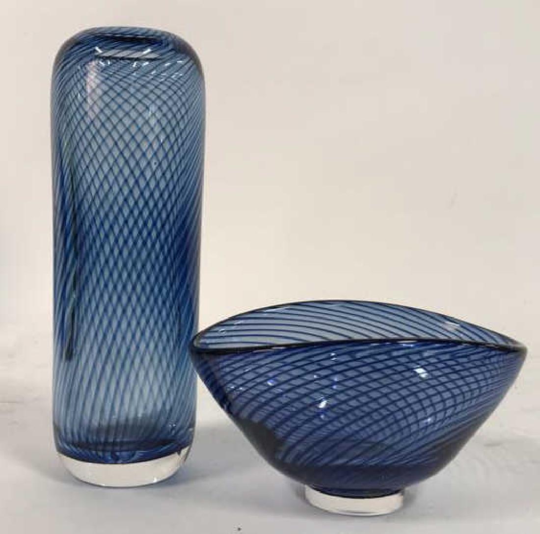 Set of EDENFALK Signed 2 Pcs Art Glass (1 of 12)